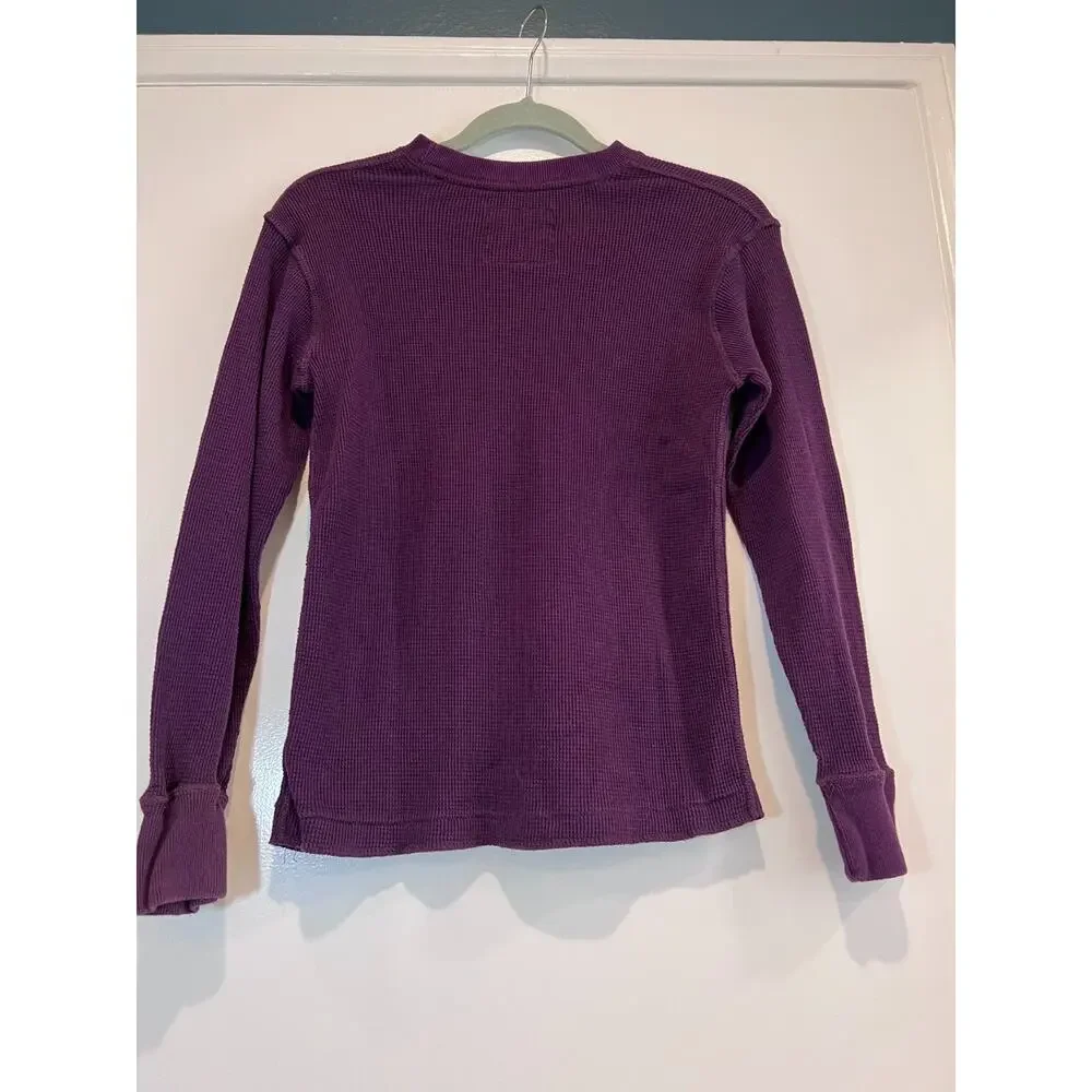 The Children's Place Boys Large 10/12 Purple Thermal Waffle Knit Shirt Space UFO